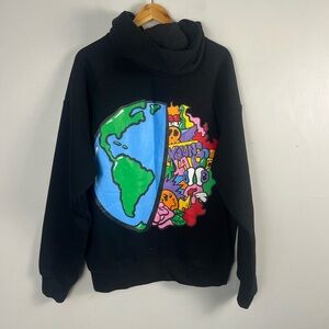 YoungLa global meltdown black hoodie size medium